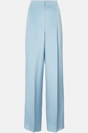 Max Mara Origano high-rise silk wide-leg pants