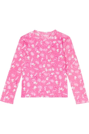 ERL Floral cotton waffle-knit top