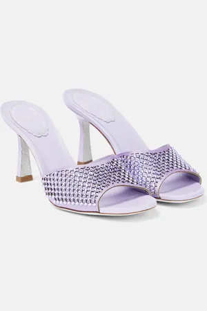 RENE CAOVILLA Embellished leather mules