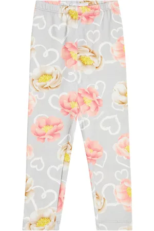MONNALISA Floral printed jersey leggings