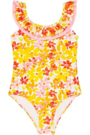 Il gufo Floral ruffle-trimmed swimsuit