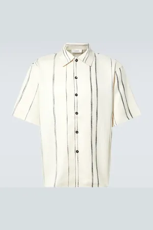 COMMAS Striped linen and cotton shirt