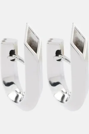 Burberry Hollow Spike sterling hoop earrings