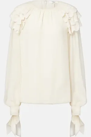 Chloé Ruffled silk blouse