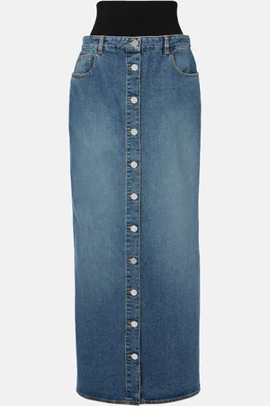 Alaïa Denim maxi skirt
