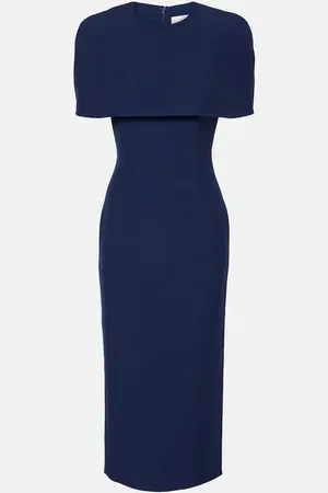 Roland Mouret Caped crÃªpe cocktail dress
