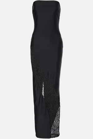 ROTATE Lace-trimmed maxi dress