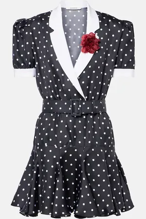 RODARTE Polka Dot silk twill minidress