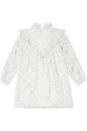 Chloé Floral-printed ruffled dress