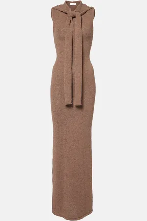 AYA MUSE Rory hooded cotton-blend maxi dress