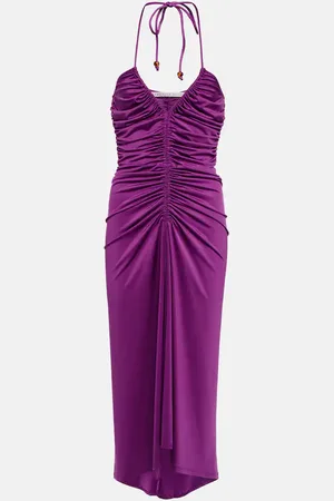 VERONICA BEARD Saskia ruched midi dress