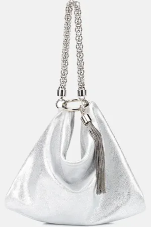 Jimmy Choo Callie metallic leather clutch