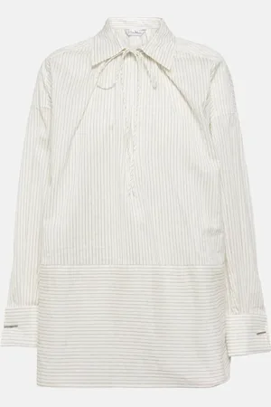 Max Mara Saletta pinstripe cotton and silk shirt