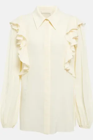 Chloé Ruffle-trimmed silk blouse