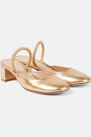 Gianvito Rossi Tivoli 45 metallic leather mules