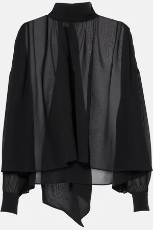 Chloé Tie-neck silk georgette blouse