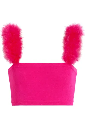 MAGDA BUTRYM Faux fur-trimmed bralette