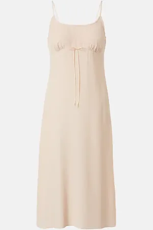 Simone Rocha Bow-detail crÃªpe de chine slip dress