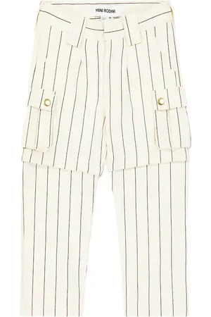 Mini Rodini Striped cotton cargo pants