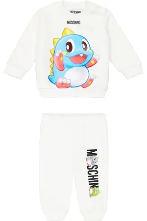 Moschino Baby printed cotton jersey tracksuit