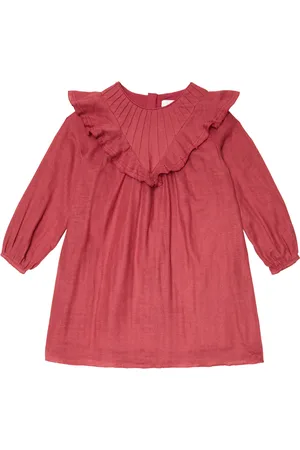 Chloé Ruffled piped cotton dress