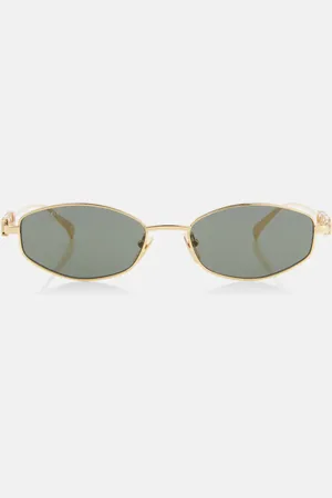Gucci Logo embellished oval sunglasses