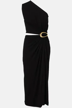 Bottega Veneta Cutout gathered crÃªpe jersey midi dress
