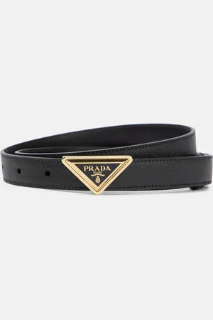 Prada Triangle saffiano leather belt