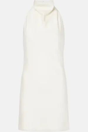 ROTATE Halterneck satin minidress