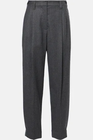 Brunello Cucinelli Baggy Sartorial high-rise wool straight pants