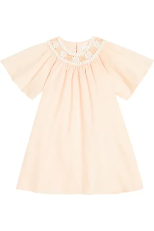 Chloé Crochet-trimmed cotton dress