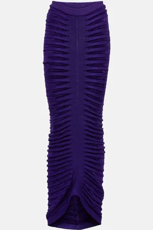 Alaïa Ruched maxi skirt