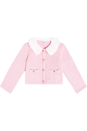 Self-Portrait Faux fur-trimmed cardigan