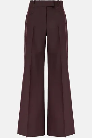 Alexander McQueen Wool and mohair wide-leg pants
