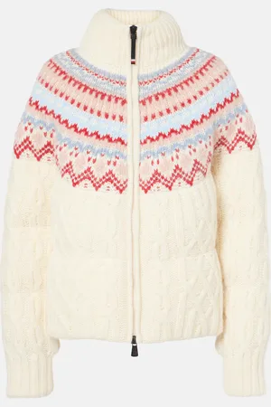 Moncler Wool-blend jacquard down jacket