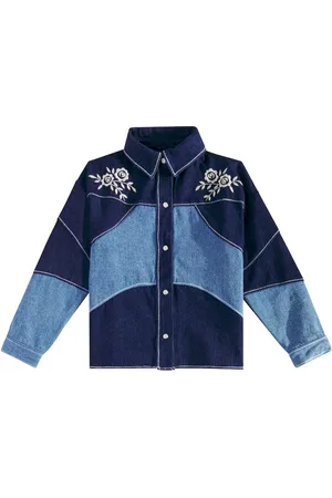 The New Society Danubio embroidered denim shirt