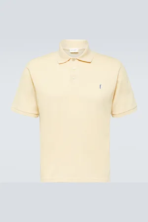 Saint Laurent Cassandre cotton-blend polo shirt
