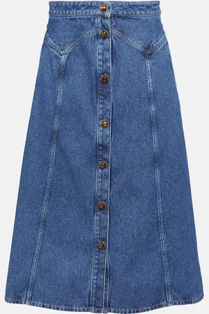 Chloé Denim midi skirt