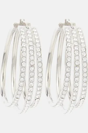 Amina Muaddi Vittoria crystal-embellished hoop earrings
