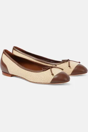 Manolo Blahnik Capbl raffia ballet flats
