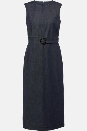 Max Mara Cotton-blend denim shift dress