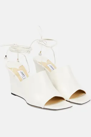 Jimmy Choo Elyna leather wedge sandals