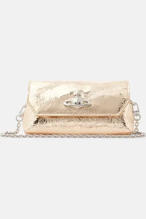 Vivienne Westwood Orb Mini metallic leather clutch