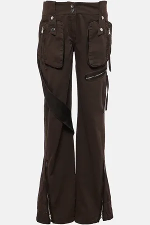 BLUMARINE Low-rise denim cargo pants