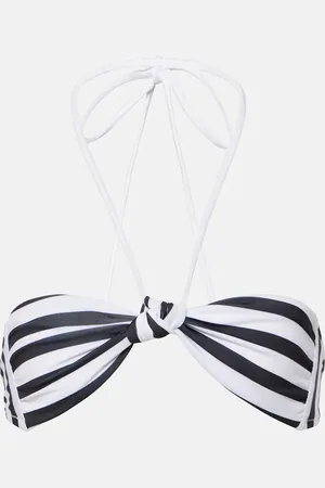 Bananhot Striped halterneck bikini top