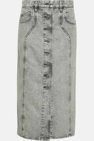Marant Etoile Vandy denim midi skirt