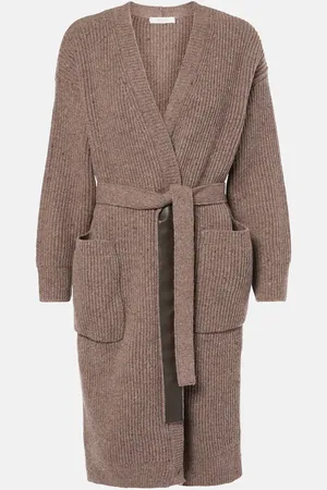 Max Mara Emblema ribbed-knit wool-blend cardigan