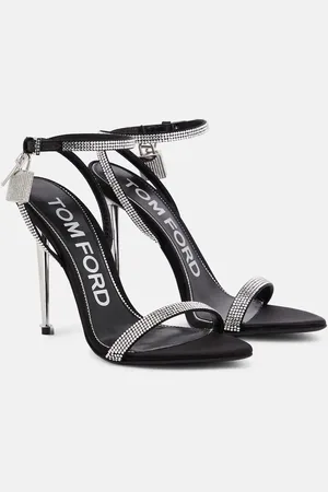 Tom Ford Padlock embellished satin sandals