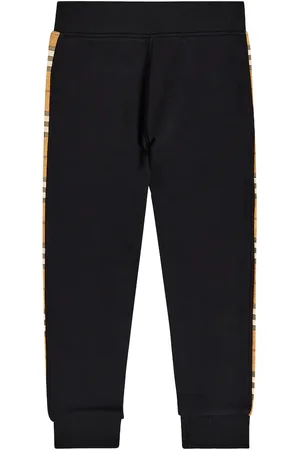 Burberry Burberry Check-trim cotton sweatpants