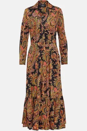 Etro Paisley cotton midi dress